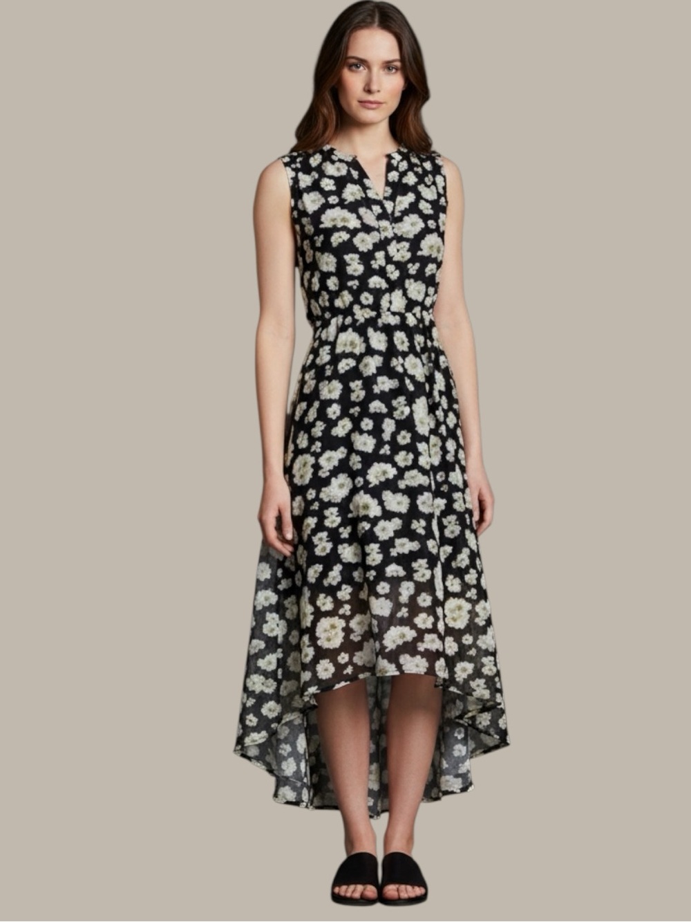 Alice + Olivia Christina High-Low Sleeveless Dress